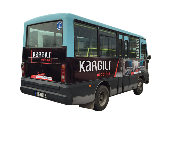 kargılı mobilya minibüs reklam